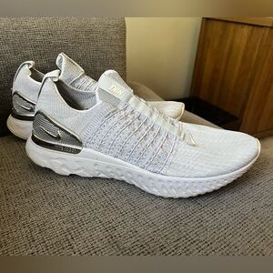 Nike White and Silver Athletic Shoes